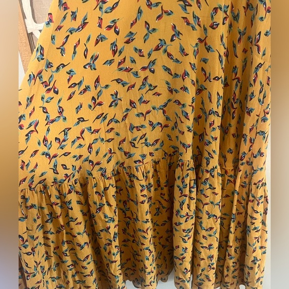 Rachel Pally Gold Cuffed Sleeve Midi Sundress size XS - Picture 6 of 10